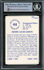 Hank Aaron Autographed 1975 SSPC Card #239 Milwaukee Brewers Beckett BAS #14612285
