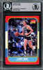 Larry Bird Autographed 1986-87 Fleer Card #9 Boston Celtics Beckett BAS #14612399