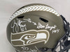 Steve Largent & Jim Zorn Autographed Seattle Seahawks Camo Salute To Service Full Size Authentic Speed Helmet "TD Seahawks!" MCS Holo Stock #210442