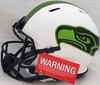 Steve Largent Autographed Seattle Seahawks Lunar Eclipse White Full Size Authentic Speed Helmet "HOF 95" MCS Holo Stock #210457