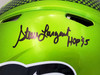 Steve Largent Autographed Seattle Seahawks Flash Green Full Size Authentic Speed Helmet "HOF 95" MCS Holo Stock #210459