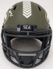 Steve Largent Autographed Seattle Seahawks Camo Salute To Service Mini Helmet "HOF 95" MCS Holo Stock #210465