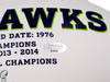 Steve Largent & Jim Zorn Autographed Seattle Seahawks White Logo Football MCS Holo Stock #210468