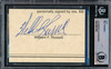 Bill Russell Autographed 2.5x3.5 Cut Signature Boston Celtics Full Name Beckett BAS #14861595