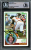 Tony Gwynn Autographed 1983 Topps Rookie Card #482 San Diego Padres Beckett BAS #15091356