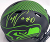 Uchenna Nwosu Autographed Seattle Seahawks Eclipse Black Speed Mini Helmet MCS Holo Stock #211039