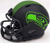 Steve Largent Autographed Seattle Seahawks Eclipse Black Speed Mini Helmet "HOF 95" MCS Holo Stock #211068