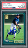 Ichiro Suzuki Autographed 2001 Topps Rookie Card #726 Seattle Mariners PSA 9 PSA/DNA Stock #220861
