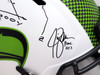 Jim Zorn Autographed Seattle Seahawks Lunar Eclipse White Full Size Speed Replica Helmet Play Call (Chipped) MCS Holo #80098