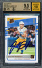 Justin Herbert Autographed 2020 Donruss Rated Rookie Canvas Rookie Card #303 Los Angeles Chargers BGS 9.5 Auto Grade Gem Mint 10 Beckett BAS #15297228