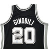 San Antonio Spurs Manu Ginobili Autographed Black Authentic Mitchell & Ness Swingman Jersey Size XL Beckett BAS Witness Stock #211905