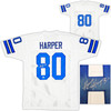 Dallas Cowboys Alvin Harper Autographed White Jersey Beckett BAS Witness Stock #212452