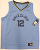 Memphis Grizzlies Ja Morant Autographed Blue Fanatics Jersey Size XL JSA #AC51605
