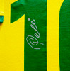 CBD Brazil Pele Autographed Framed Yellow Jersey Beckett BAS Stock #212663