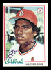 Hector Cruz Autographed 1978 Topps Card #257 St. Louis Cardinals SKU #213430