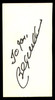 Billy Williams Autographed 3x5 Index Card Chicago Cubs "To Jay" SKU #213689