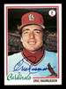 Eric Rasmussen Autographed 1978 Topps Card #281 St. Louis Cardinals SKU #213436