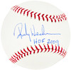 Rickey Henderson Autographed Official MLB Baseball Oakland A's, New York Yankees "HOF 2009" Steiner Holo SKU #213885 Rickey Henderson Autographed Official MLB Baseball Oakland A's, New York Yankees "HOF 2009" Steiner Holo SKU #213885