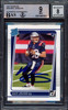 Mac Jones Autographed 2021 Donruss Rated Rookie Card #255 New England Patriots BGS 9 Auto Grade Near Mint/Mint 8 Beckett BAS #15467833