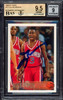 Allen Iverson Autographed 1996-97 Topps Rookie Card #171 Philadelphia 76ers BGS 9.5 Auto Grade Mint 9 Beckett BAS #15465305