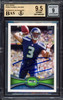 Russell Wilson Autographed 2012 Topps Rookie Card #165 Seattle Seahawks BGS 9.5 Auto Grade Mint 9 Beckett BAS #15465304