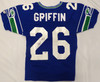 Seattle Seahawks Shaquill Griffin Autographed Blue NFL Custom Wilson Jersey MCS Holo #81097