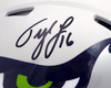 Tyler Lockett Autographed AMP Gray Full Size Authentic Speed Helmet Seattle Seahawks MCS Holo #81087