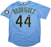 Seattle Mariners Julio Rodriguez Autographed Light Blue Nike Jersey Size Medium Beckett BAS QR Stock #213110