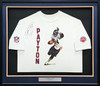 Walter Payton Autographed Framed Pro Football Hall of Fame White T-Shirt Chicago Bears "34" JSA #LL59012