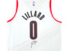 Portland Trailblazers Damian Lillard Autographed White Fanatics Jersey Size L Beckett BAS QR Stock #214826