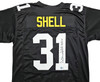 Pittsburgh Steelers Donnie Shell Autographed Black Jersey "HOF 20" Beckett BAS Witness Stock #214996