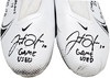 Justin Herbert Autographed Pair Of Game Used White & Black Nike Vapor 360 Pro Cleats Los Angeles Chargers "Game Used, Chargers 20 vs Falcons 17, 11/6/22, 245 Yds, & 1 TD" Beckett BAS Witness #W453564 & #W453565