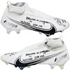 Justin Herbert Autographed Pair Of Game Used White & Black Nike Vapor 360 Pro Cleats Los Angeles Chargers "Game Used, Broncos 16 vs Chargers 19, 10/17/22, 238 Yds" Beckett BAS Witness #W453550 & #W453551