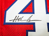 Houston Cougars Hakeem Olajuwon Autographed Red Jersey JSA Stock #215697