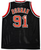 Chicago Bulls Dennis Rodman Autographed Black Jersey JSA Stock #215736