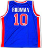Detroit Pistons Dennis Rodman Autographed Blue Jersey JSA Stock #215742