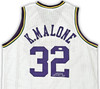 Utah Jazz Karl Malone Autographed White Jersey JSA Stock #215758