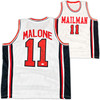 Team USA Karl Malone Autographed White Jersey JSA Stock #215759