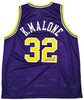 Utah Jazz Karl Malone Autographed Purple Jersey JSA Stock #215762