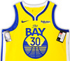 Golden State Warriors Stephen Curry Autographed Yellow Nike Swingman Jersey Size 48 Beckett BAS QR Stock #215827