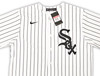 Chicago White Sox Frank Thomas Autographed White Pinstripes Nike Jersey Size L Beckett BAS Witness Stock #215872