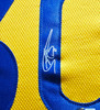 Golden State Warriors Stephen Curry Autographed Framed Yellow Jersey Beckett BAS Stock #215856