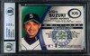 Ichiro Suzuki Autographed 2001 Fleer E-X Rookie Card #105 Seattle Mariners BGS 9 Auto Grade Gem Mint 10 "01 ROY/MVP" Beckett BAS #15681695
