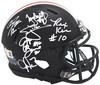 Ohio State QB Quarterback Legends Autographed Black Speed Mini Helmet With 6 Signatures Including Troy Smith Beckett BAS Witness Stock #216713