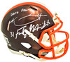 Hanford Dixon & Frank Minnifield Autographed Cleveland Browns Flash Brown Speed Mini Helmet "Dawg Pound" Beckett BAS Witness Stock #216720