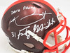 Hanford Dixon & Frank Minnifield Autographed Cleveland Browns Flash Brown Speed Mini Helmet "Dawg Pound" Beckett BAS Witness Stock #216720