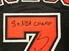 Chicago Bulls Toni Kukoc Autographed Black Jersey "3x NBA Champ" JSA Stock #215750