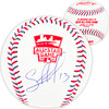 Salvador Perez Autographed Official 2014 All Star Game Logo Game Baseball Kansas City Royals Beckett BAS Witness Stock #216040 Salvador Perez Autographed Official 2014 All Star Game Logo Game Baseball Kansas City Royals Beckett BAS Witness Stock #216040