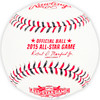 Salvador Perez Autographed Official 2015 All Star Game Logo Game Baseball Kansas City Royals Beckett BAS Witness Stock #216041