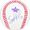 Salvador Perez Autographed Official 2021 All Star Game Logo Game Baseball Kansas City Royals Beckett BAS Witness Stock #216044
